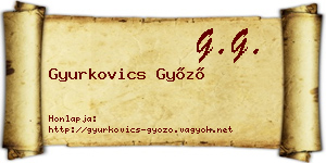 Gyurkovics Győző névjegykártya